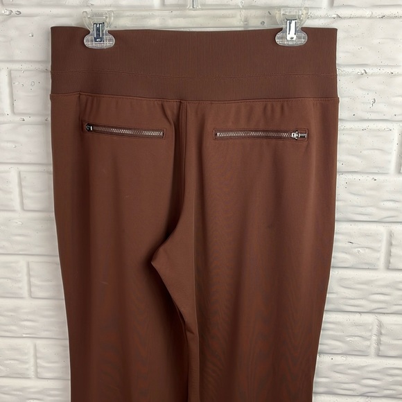 ATHLETA VENICE FLARE PULL ON PANTS SLIT AT HEM Mahogany Brown Sz MED - Picture 8 of 15